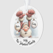 Personalized Santa in Snow Acrylic Ornament (voorkant)