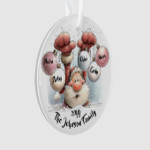 Personalized Santa in Snow Acrylic Ornament (voorkant)