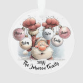 Personalized Santa in Snow Acrylic Ornament (achterkant)