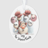 Personalized Santa in Snow Acrylic Ornament (voorkant)
