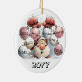 Personalized Santa in Snow Ceramic Ornament  (Rechts)