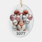 Personalized Santa in Snow Ceramic Ornament  (Rechts)