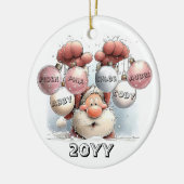 Personalized Santa in Snow Ceramic Ornament  (Links)