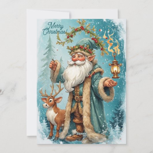 Personalized Santa Letter From North Pole Reindeer Feestdagenkaart (Achterkant)
