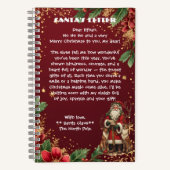 Personalized Santa Letter North Pole Cute Reindeer Notitieboek (Voorkant)