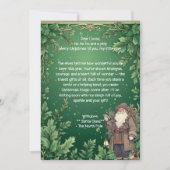Personalized Santa Letter North Pole Greenery Xmas Feestdagenkaart (Voorkant)