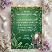 Personalized Santa Letter North Pole Greenery Xmas Feestdagenkaart