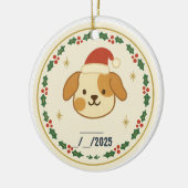 Personalized Santa Paws Pet Ornament | Custom Name (Links)