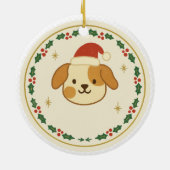 Personalized Santa Paws Pet Ornament | Custom Name (Achterkant)
