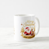Personalized Santa & Reindeer Holiday Mug Koffiemok (Voorkant rechts)