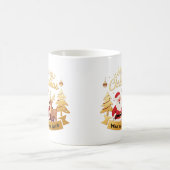 Personalized Santa & Reindeer Holiday Mug Koffiemok (Center)