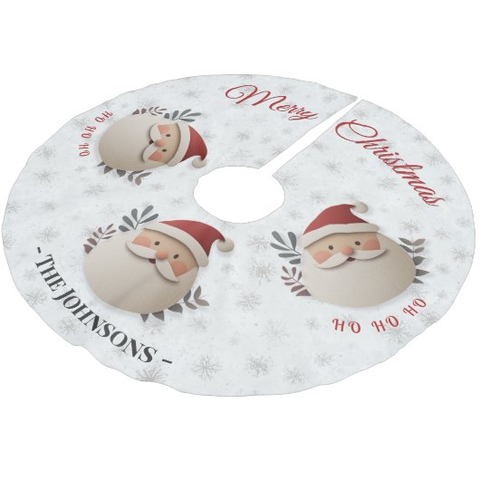 Personalized Santa – Rustic Christmas Decor Kerstboom Rok (Gekanteld)