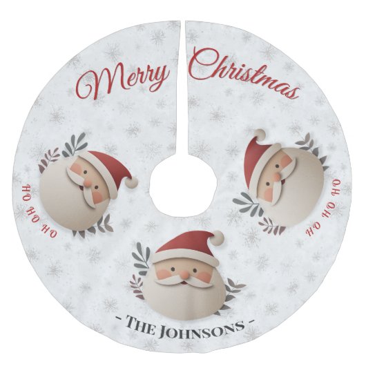Personalized Santa – Rustic Christmas Decor Kerstboom Rok (Voorkant)