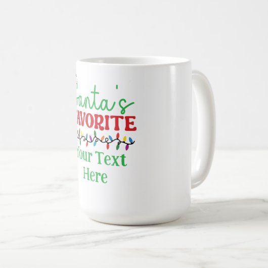 Personalized “Santa’s Favorite”  Koffiemok (Voorkant rechts)