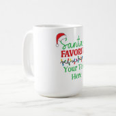 Personalized “Santa’s Favorite” Koffiemok (Voorkant links)