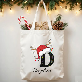 Personalized Santa Tote Bag for Teachers & Friends