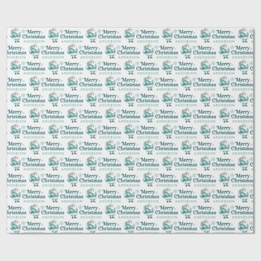 Personalized Santa Wrapping Paper Cadeaupapier (Vlak)
