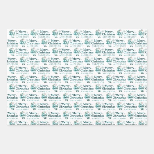 Personalized Santa Wrapping Paper Sheets (Voorkant 2)