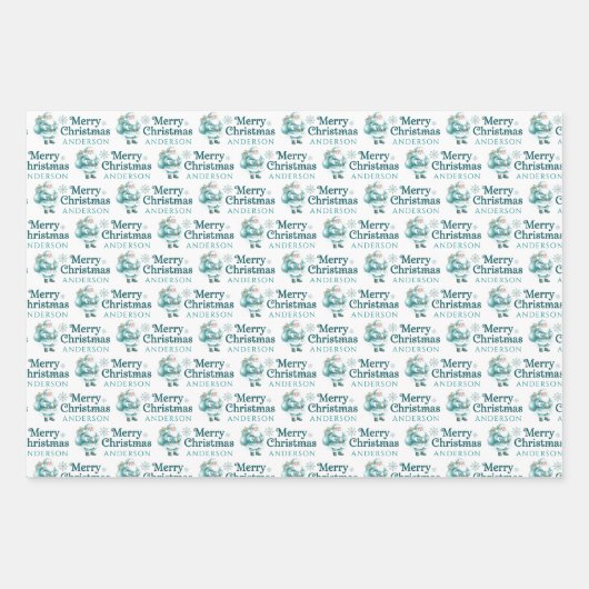 Personalized Santa Wrapping Paper Sheets (Voorkant)