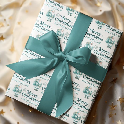 Personalized Santa Wrapping Paper Sheets