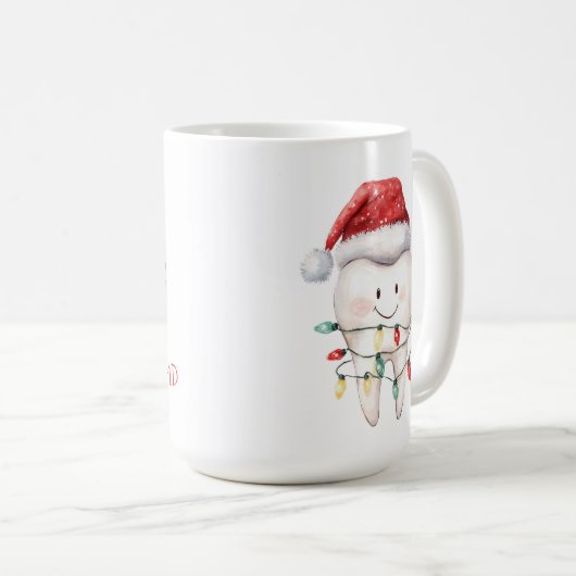 Personalized Santa's Favorite Dentist Mug Koffiemok (Voorkant rechts)