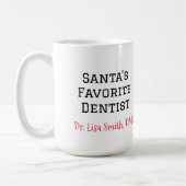 Personalized Santa's Favorite Dentist Mug Koffiemok (Links)