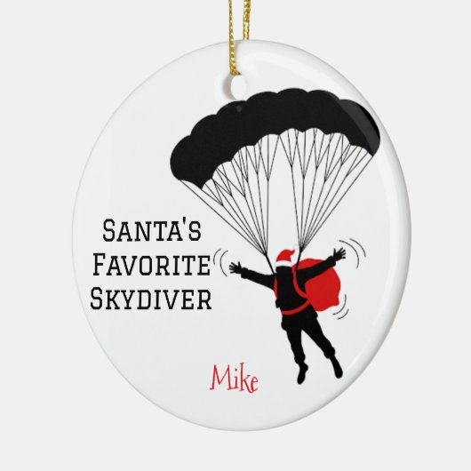 Personalized Santa's Favorite Skydiver Keramisch Ornament (Links)