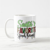 Personalized Santa's Favorite Speech Therapist Koffiemok (Links)
