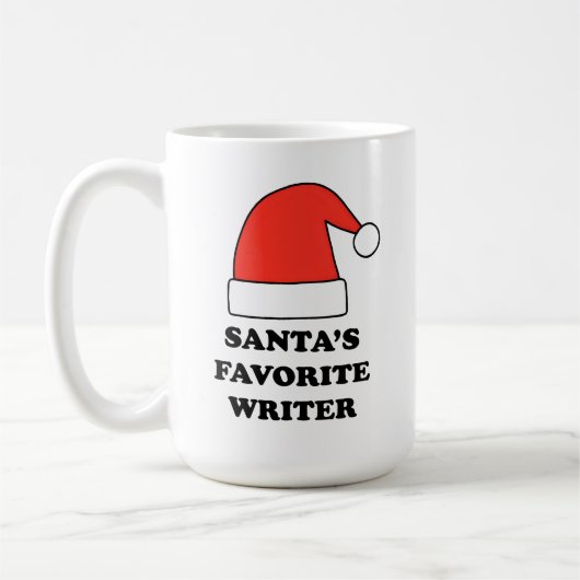 Personalized Santa's Favorite Writer Koffiemok (Links)