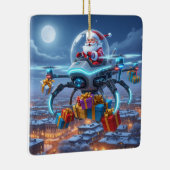 Personalized Santa's High-Tech Delivery Drone Keramisch Ornament (Rechts)