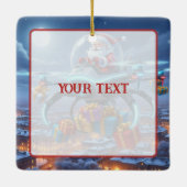 Personalized Santa's High-Tech Delivery Drone Keramisch Ornament (Achterkant)