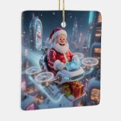 Personalized Santa's High-Tech Delivery Drone Keramisch Ornament (Rechts)