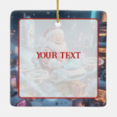 Personalized Santa's High-Tech Delivery Drone Keramisch Ornament (Achterkant)