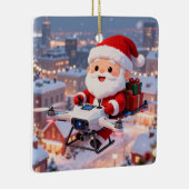 Personalized Santa's High-Tech Delivery Drone Keramisch Ornament (Rechts)