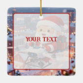 Personalized Santa's High-Tech Delivery Drone Keramisch Ornament (Achterkant)