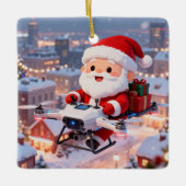 Personalized Santa's High-Tech Delivery Drone Keramisch Ornament (Voorkant)