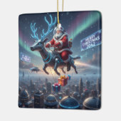 Personalized Santa's High-Tech Delivery Drone Keramisch Ornament (Links)
