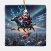 Personalized Santa's High-Tech Delivery Drone Keramisch Ornament (Voorkant)