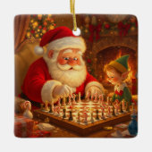 Personalized Santa's Strategy Session Keramisch Ornament (Voorkant)