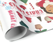 Personalized Santa's Workshop Christmas Gift Wrap Cadeaupapier (Rol Hoek)