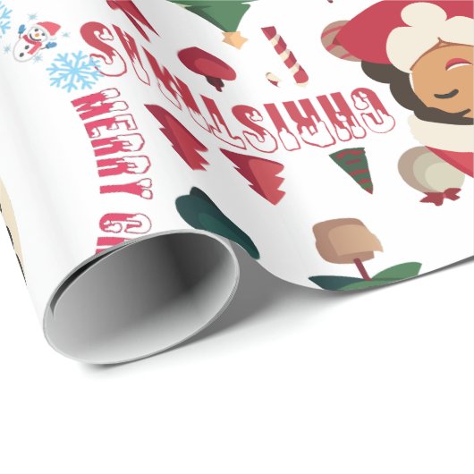 Personalized Santa's Workshop Christmas Gift Wrap Cadeaupapier (Rol Hoek)