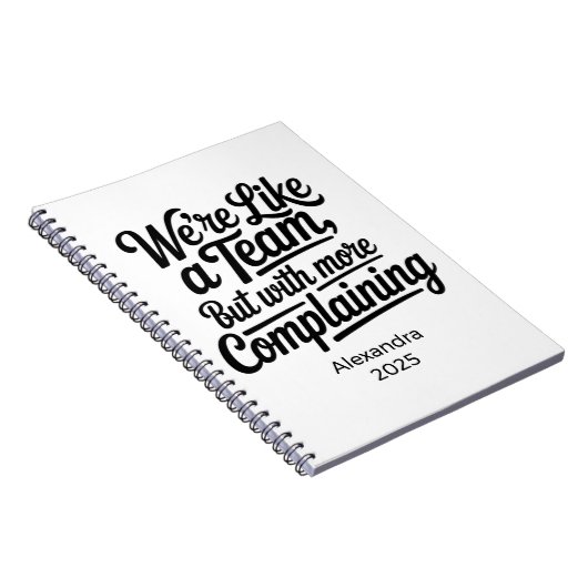 Personalized Sarcastic Coworker Gift Notitieboek (Rechterzijde)