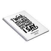 Personalized Sassy Workplace Humor Notitieboek (Rechterzijde)