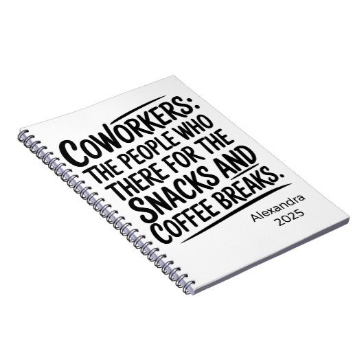 Personalized Sassy Workplace Humor Notitieboek (Rechterzijde)
