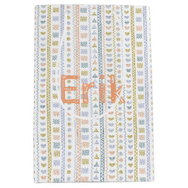 Personalized Scandinavian Folk Art Gift Bag Medium Cadeauzakje