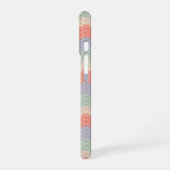 Personalized Scandinavian Pastel Knit Pattern Name iPhone 16 Hoesje (Linkerkant)