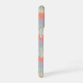 Personalized Scandinavian Pastel Knit Pattern Name iPhone 16 Hoesje (Rechterkant)