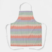 Personalized Scandinavian Pastel Knit Pattern Name Schort (Voorkant)