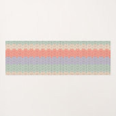 Personalized Scandinavian Pastel Knit Pattern Name Yogamat (Achterkant (horizontaal))