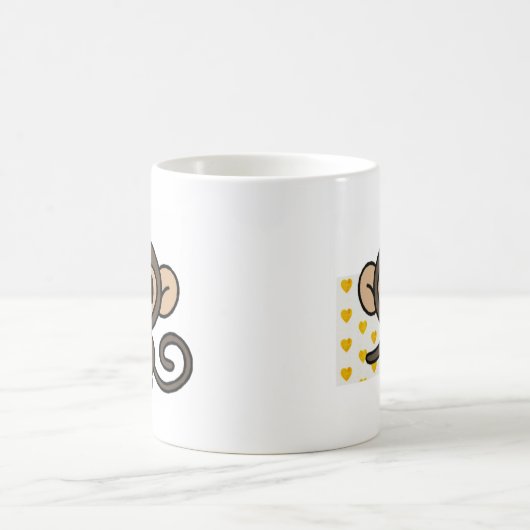 *!PERSONALIZED!* schattige aap Koffiemok (Center)